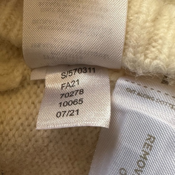 LOFT floral ivory teal cotton blend mock neck pullover sweater women's small - Picture 16 of 16